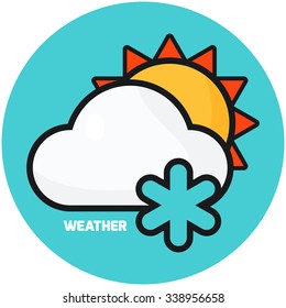 Flat weather Icon Set for Web and Mobile Applications