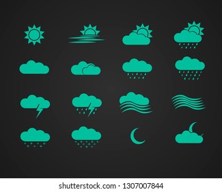 Flat weather icons