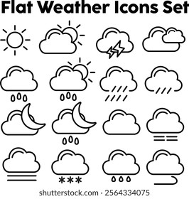 Flat Weather Icons Set, for your design, icons, elemment, become your design more interisting 