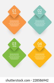 flat web banners with info graphic number options. vector
