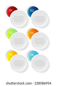 flat web banners with info graphic number options. vector