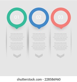 flat web banners with info graphic number options. vector