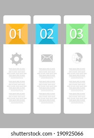 flat web banners with number options