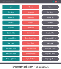 Flat Web Buttons