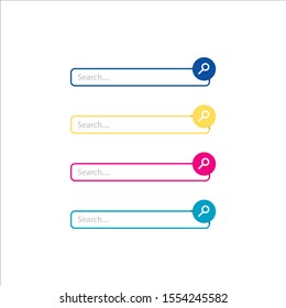 flat web design elements search bar vector icon graphic illustration