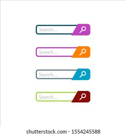 flat web design elements search bar vector icon graphic illustration