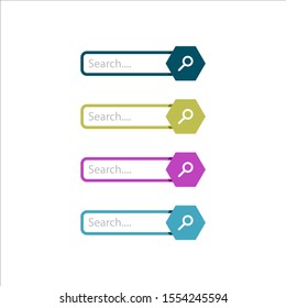 flat web design elements search bar vector icon graphic illustration