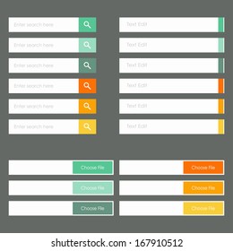 Flat web design elements. Templates for website