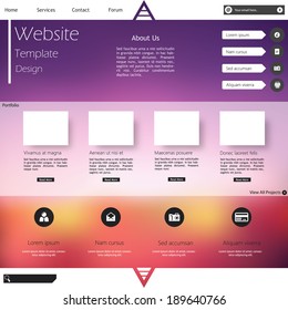 Flat Web Design elements. Templates for website. 