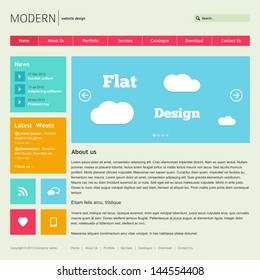 Flat Web Design Template.