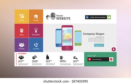 Flat Web Design Templates for website. 