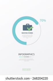 Flat web design & website infographics business vector elements. Use for data visualization in website, brochure, flyer, magazine etc.