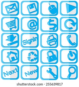 Flat Web Element in Green n Blue