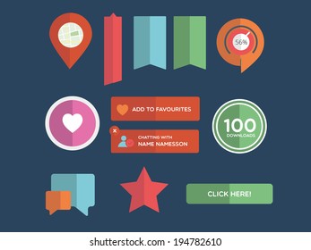 Flat web graphics