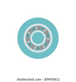 Flat web icon of bearing 