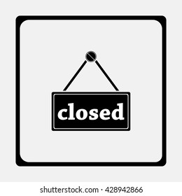 Flat web icon. Closed