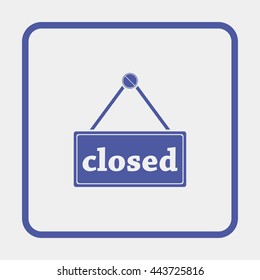 Flat web icon. Closed