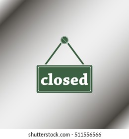 Flat web icon. Closed