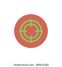 Flat web icon of crosshair 