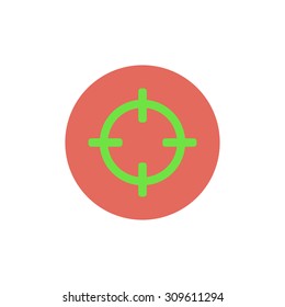 Flat web icon of crosshair 