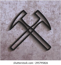 Flat web icon. Hammer