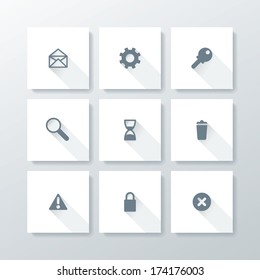 Flat web icon set - vector illustration