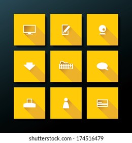 Flat web icon set - vector illustration