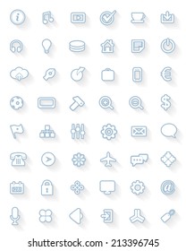 Flat Web Icons Set Collections