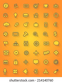 Flat Web Icons Set Collections 