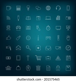 flat web icons set. template elements for web and mobile applications