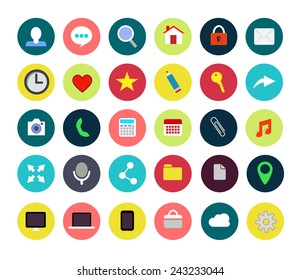 Flat web icons. Vector