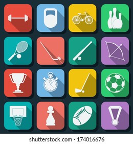 Flat web icons vector set 21