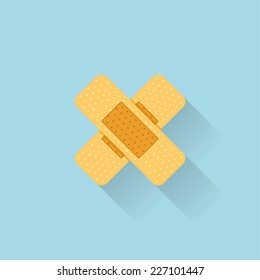 Flat web internet icon. Medical plaster.