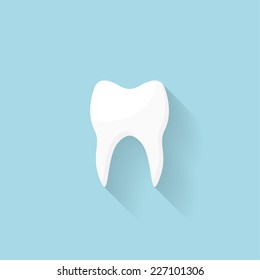 Flat web internet icon. Tooth.