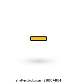 Flat web line icon - delete, minus