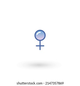 Flat web line icon - female