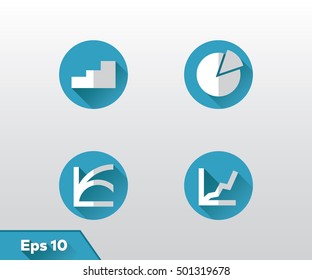Flat Web and Mobile Element blue and White Part 6
