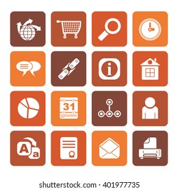 Flat Web Site, Internet and computer Icons - vector icon set