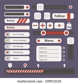 Flat web UI. Vector elements