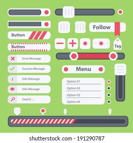 Flat web UI. Vector elements