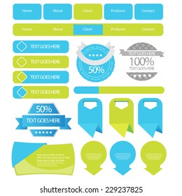 flat web user interface element . vector