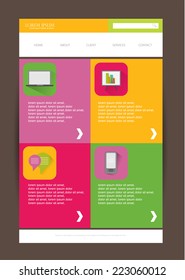 Flat web user interface set. vector
