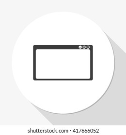 Flat web window icon.