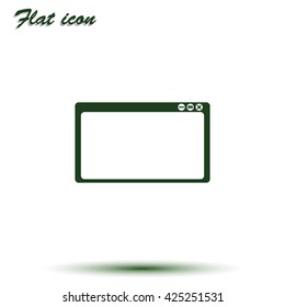 Flat web window icon.