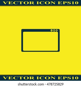 Flat web window icon.