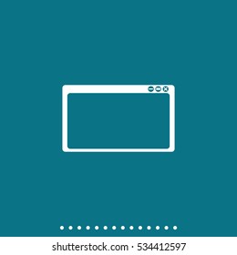 Flat web window icon.