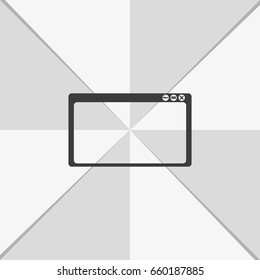 Flat web window icon.