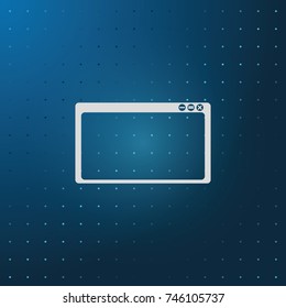 Flat web window icon.