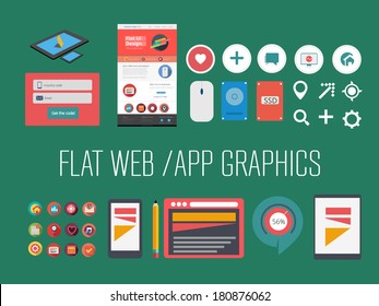 Flat web/app graphics