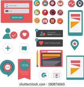 Platte web-/app-afbeeldingen